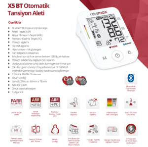 Medikaltec X5 BT Otomatik Tansiyon Aleti Medikaltec4914 - Görsel 3 (Ön görünüm)