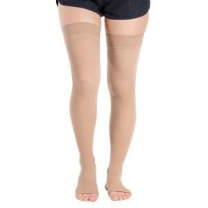Medikaltec Ccl2 Diz Üstü Burnu Açık Varis Çorabı (Bej) NUMARA 5