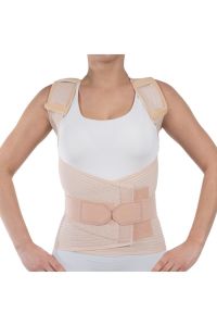 Medikaltec Bej Renk Torakolomber Çelik/fleksible Balenli Korse.