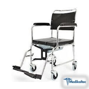 Lazımlıklı Hasta Sandalyesi Tekerlekli S - Medikaltec Lazımlıklı Hasta Sandalyesi Medikaltec7533 - Görsel 1 (Ön görünüm)