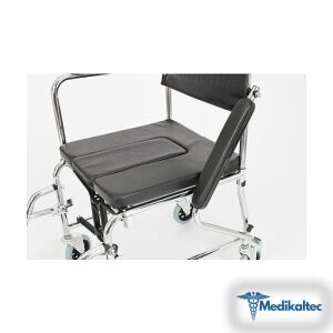 Lazımlıklı Hasta Sandalyesi Tekerlekli S - Medikaltec Lazımlıklı Hasta Sandalyesi Medikaltec7533 - Görsel 3 (Ön görünüm)
