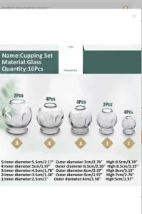 Medikaltec Cam Masaj Kupa Seti 16 Adet 2 Pcs  5