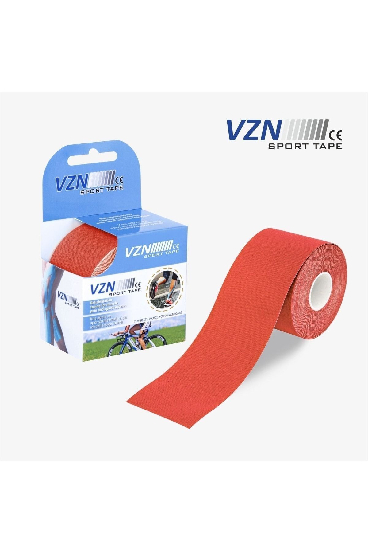 Medikaltec Ağrı Bandı - Kinesio Bant - Sporcu Bandı - Ağrı Bandı 5cmx5m Kırmızı Renk Medikaltec3998 - Görsel 1 (Ön görünüm)