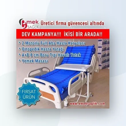 Full ABS Başlıklı Hasta Karyolası