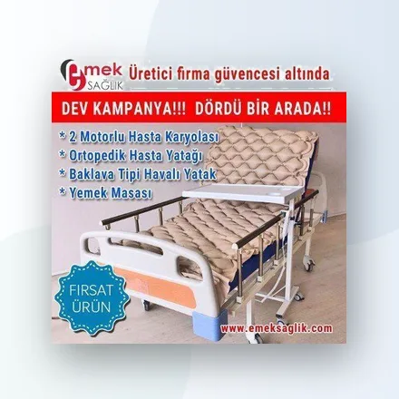 Tabanca Korkuluklu Hasta Karyolası